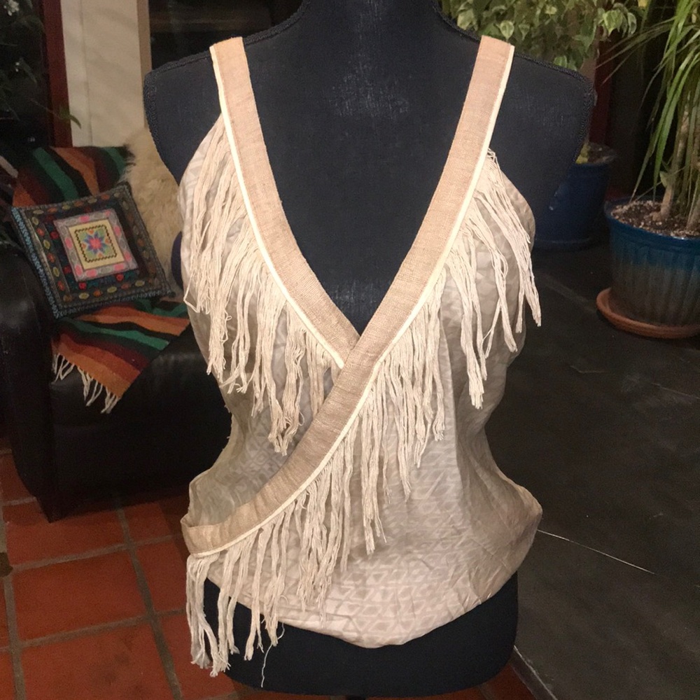 The White Raven silk Bedouin Top
